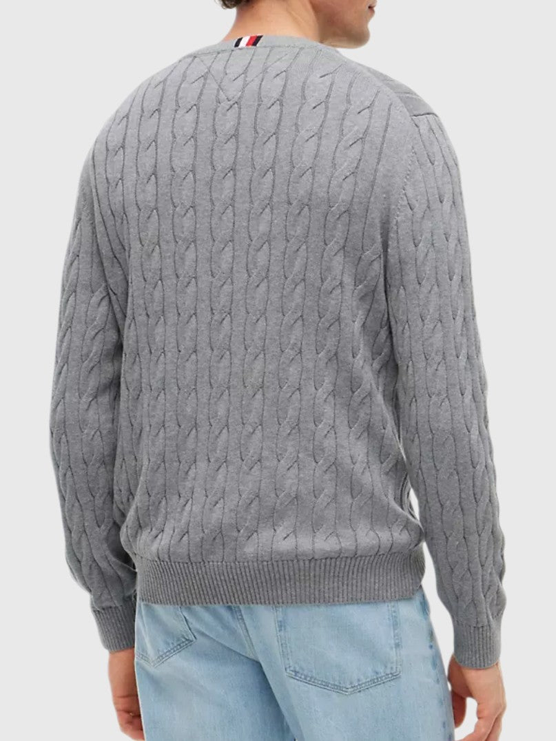 TOMMY HILFIGER Cable Knit Crewneck Sweater,XM08033-YBI