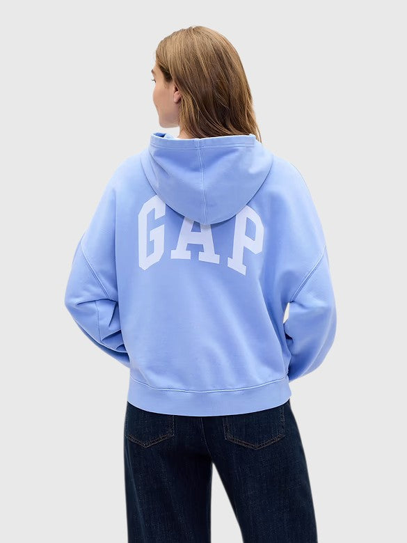 GAP Relaxed Gap Mini-Logo Cropped Hoodie, 430551