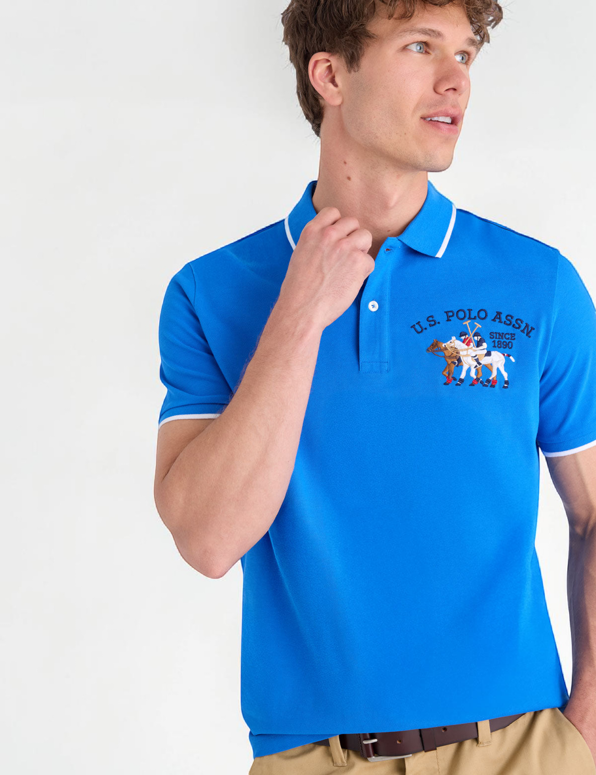 Immediate PIQUE POLO SHIRT WITH LOGO EMBLEM Serial 11D491-3O00A