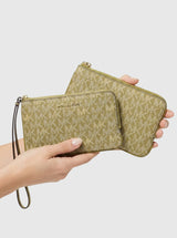 Jet Set Travel Small Signature Logo Wristlet,35F6GTVW1V