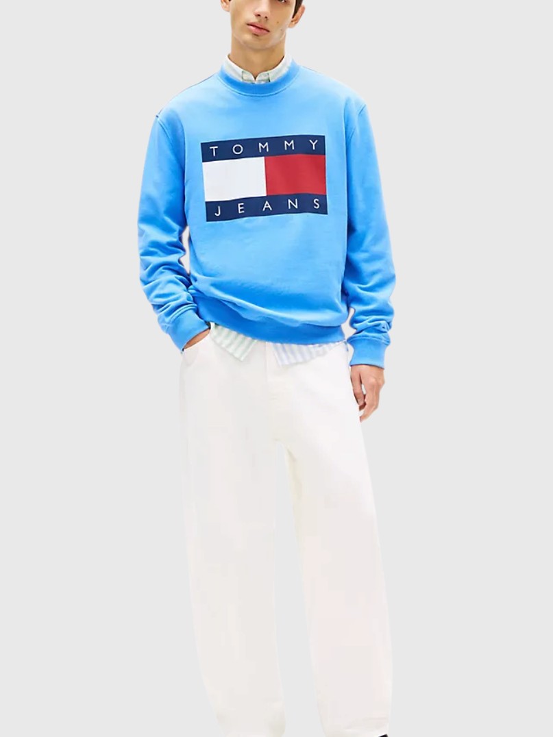 TOMMY HILFIGER Jeans Big Flag Logo Sweatshirt,DM22643-MBM