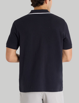 OTTOMAN KNIT COLORBLOCK POLO SHIRT