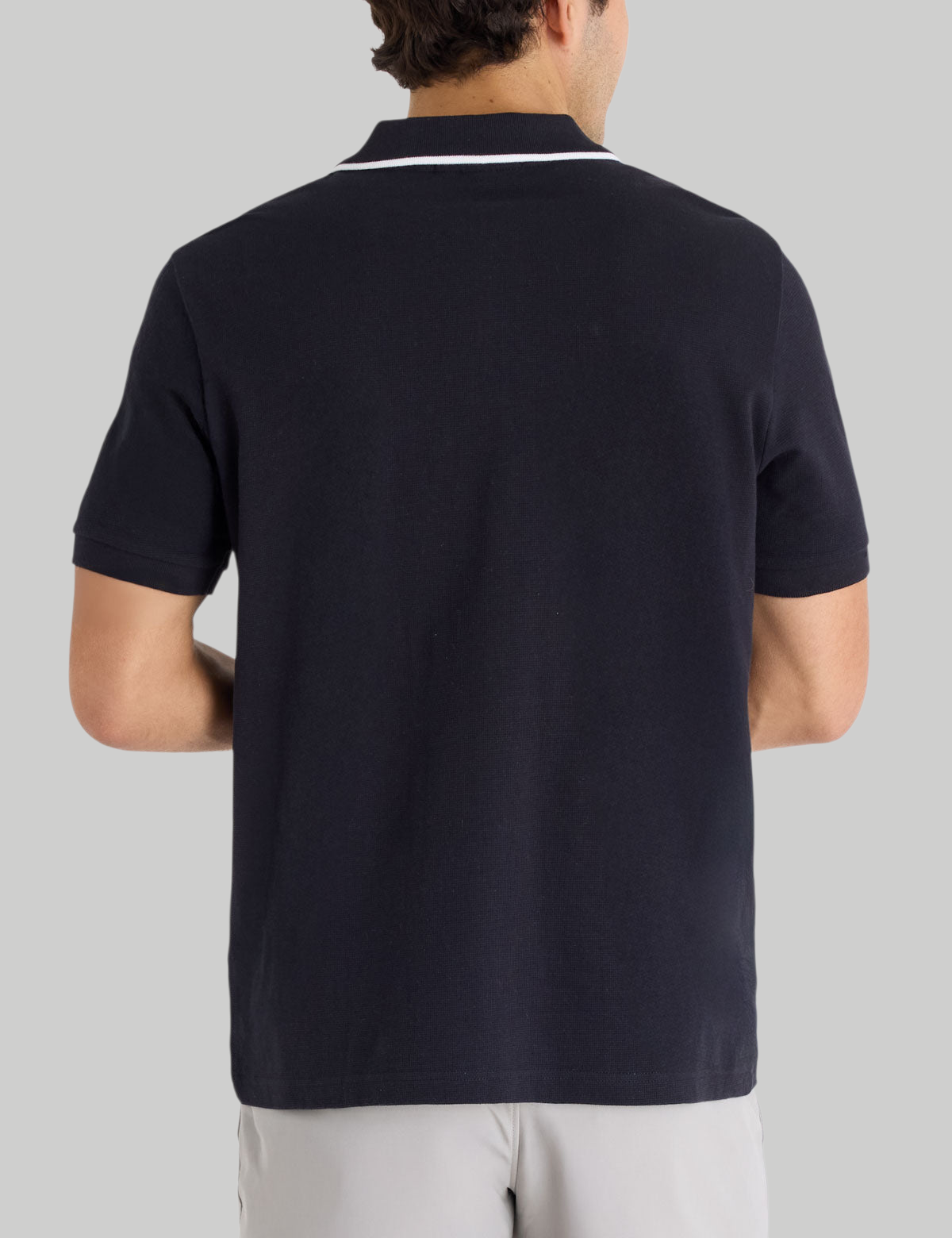 OTTOMAN KNIT COLORBLOCK POLO SHIRT