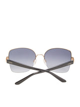 Immediate Guess Geometric Semi-Rimless Metal Sunglasses