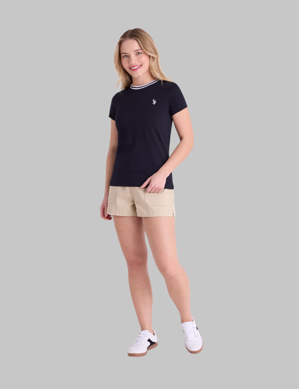 RINGER NECK TRIM T-SHIRT,215571-1H00A