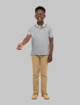 BOYS SOLID INTERLOCK POLO SHIRT