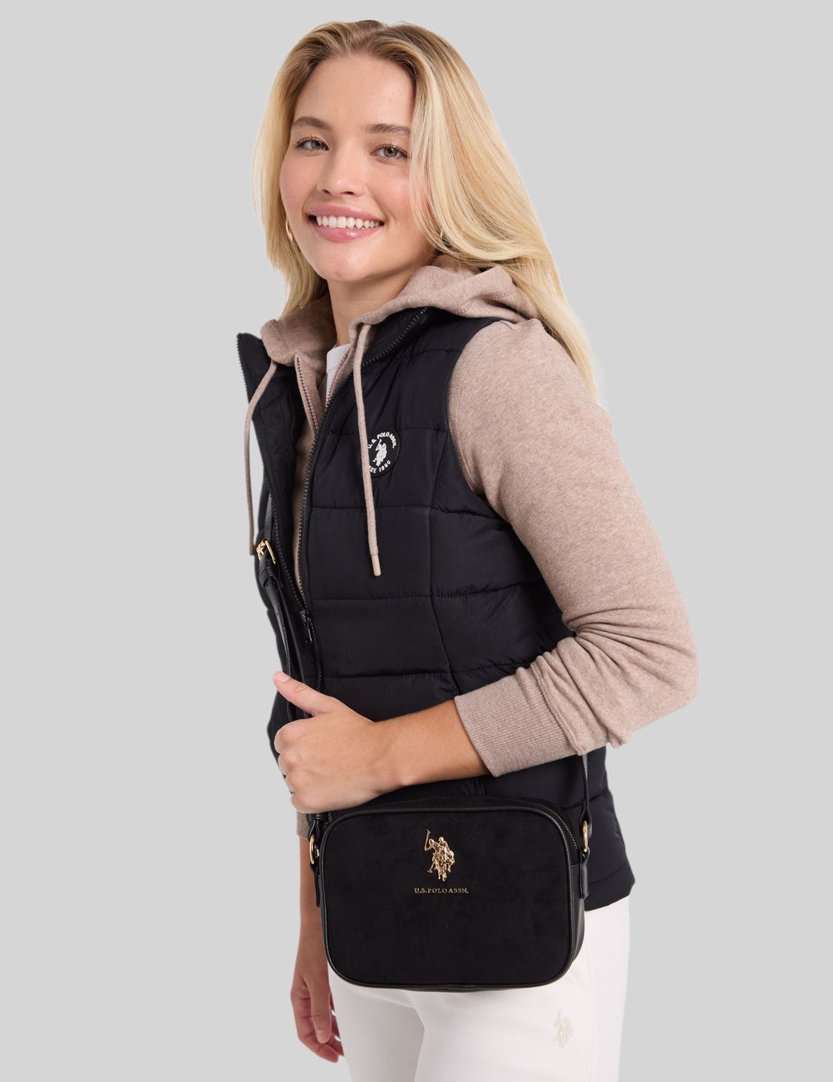 US.POLO.ASSN SUEDE CROSSBODY BAG ,27A399-AA00A
