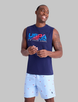 ALLOVER WORDMARK PRINT TANK