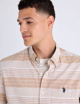 SLUB POPLIN WITH DOBBY SHORT SLEEVE SHIRT Serial 11H0280-VQ00A