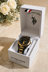 Immediate MENS TWO TONE LINK ANALOG WATCH,USC80974UO-0000A