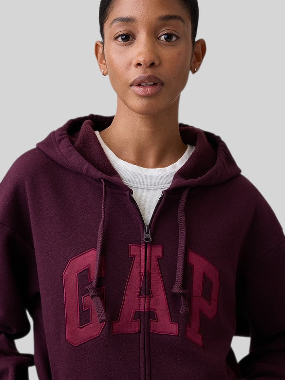 Gap Relaxed Gap Logo Zip Hoodie,627454