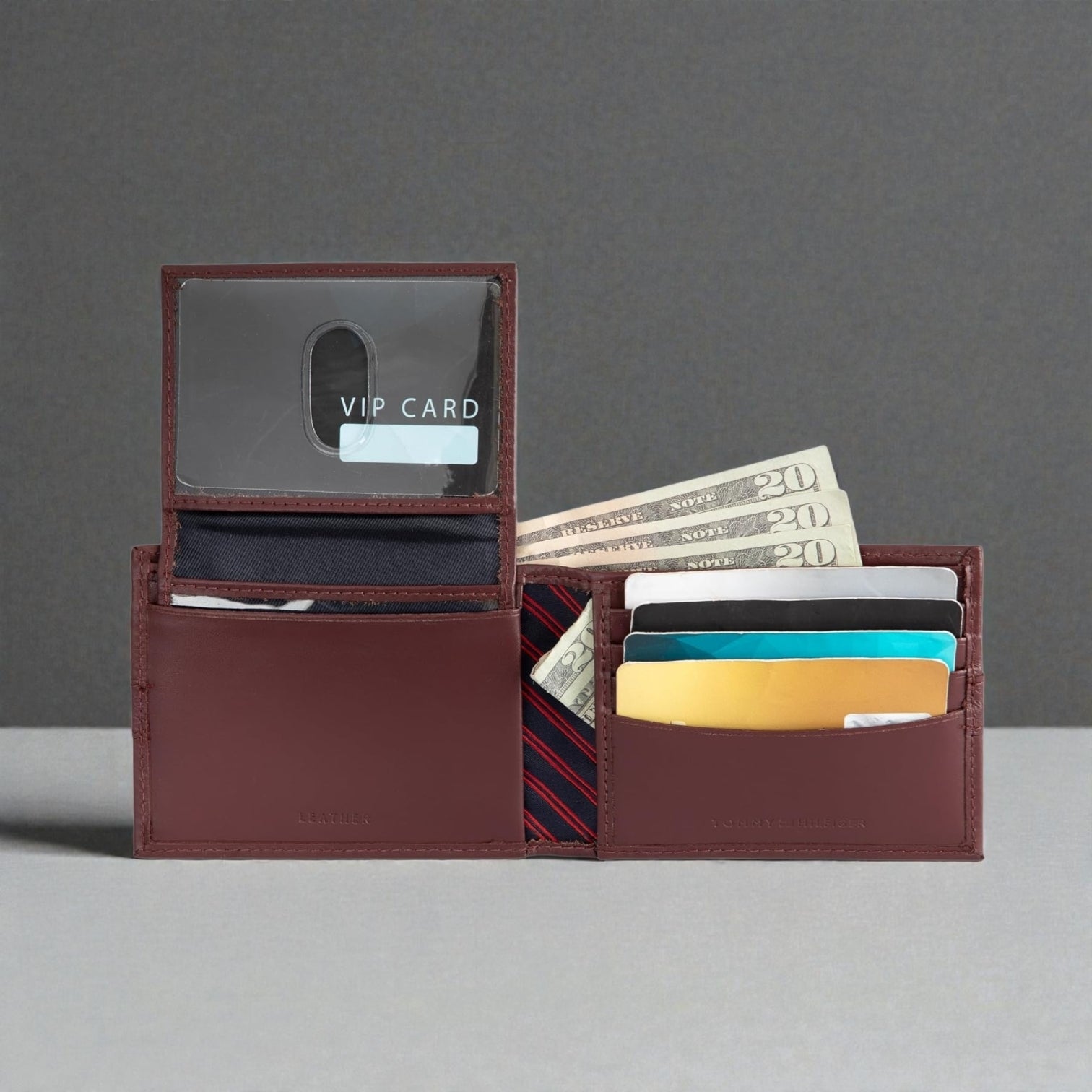 Tommy Hilfiger Men's Passcase Wallet with Removable ID Window