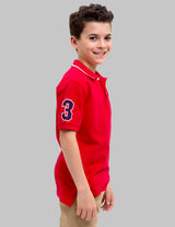 BOYS PIQUE SOLID POLO SHIRT