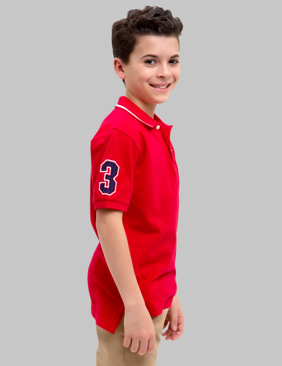 BOYS PIQUE SOLID POLO SHIRT