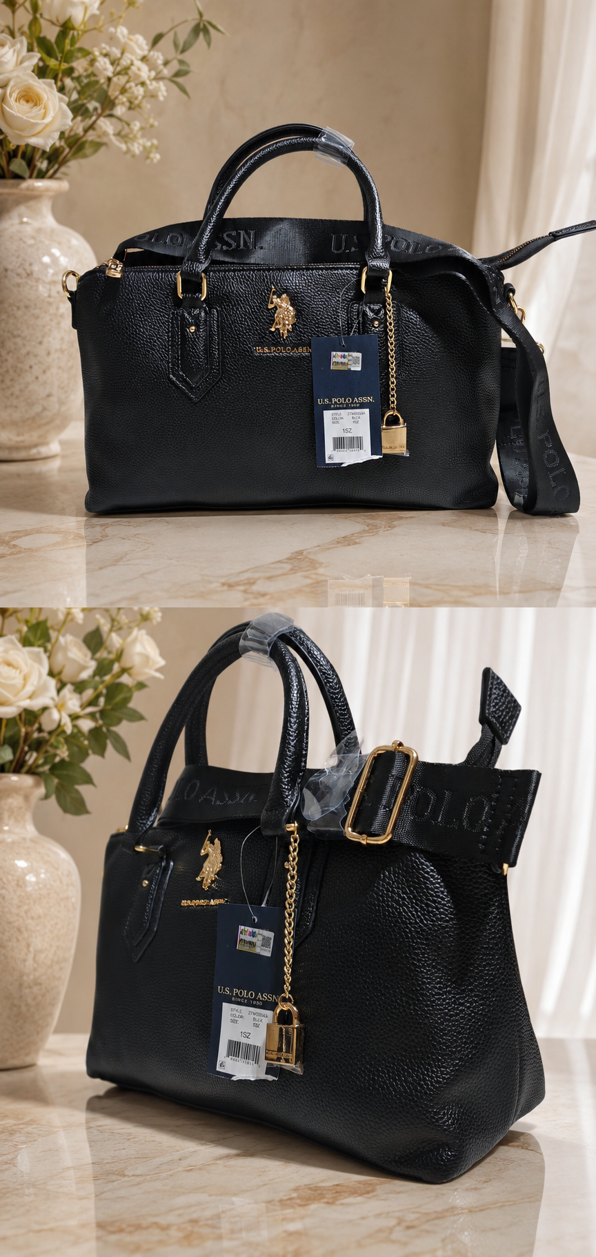 Immediate LOCK CHAIN SATCHEL BAG WITH CROSSBODY STRAP،27V0063-AA00A