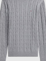 TOMMY HILFIGER Cable Knit Crewneck Sweater,XM08033-YBI