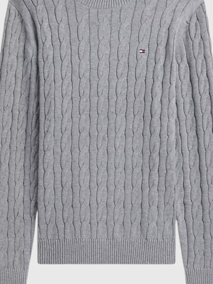TOMMY HILFIGER Cable Knit Crewneck Sweater,XM08033-YBI
