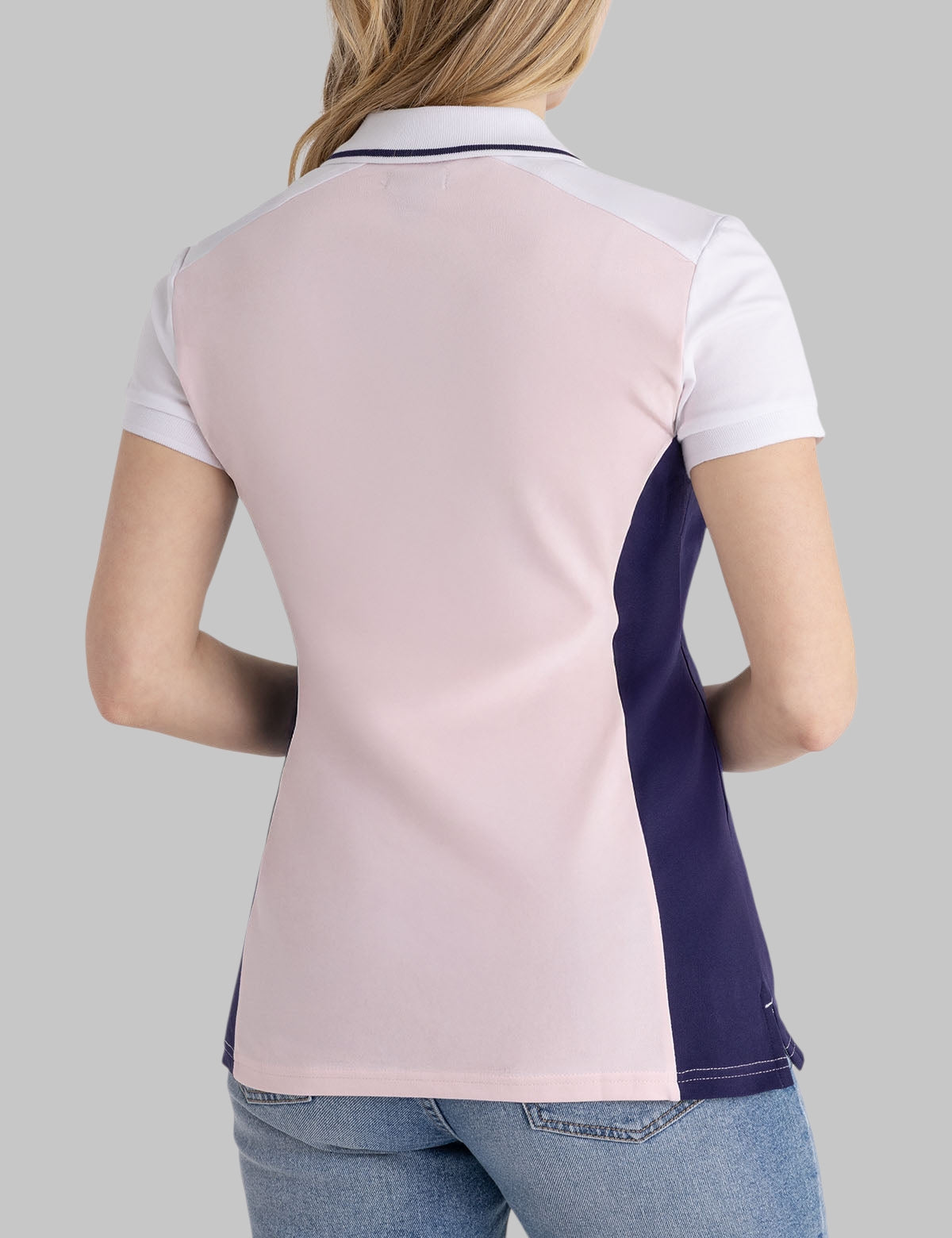 COLOR BLOCK SNAP POLO SHIRT,216662-ZH00A