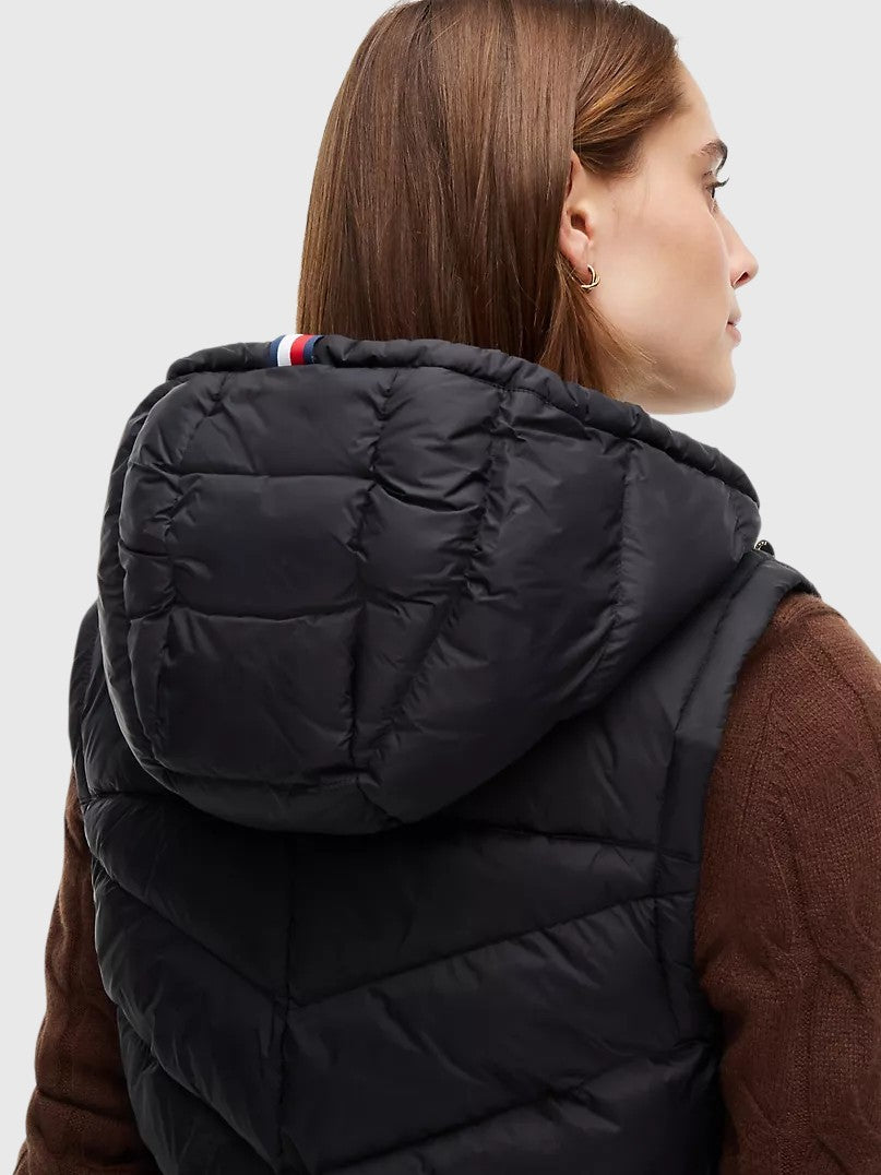 TOMMY HILFIGER Lightweight Quilted Hooded Vest,XW09417-DW5