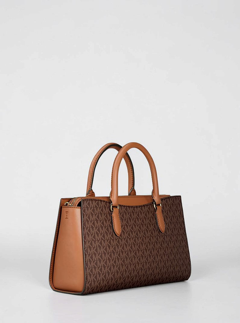 Michael Kors Arden  Signature Logo Top-Zip Satchel,35F6G4XS6S