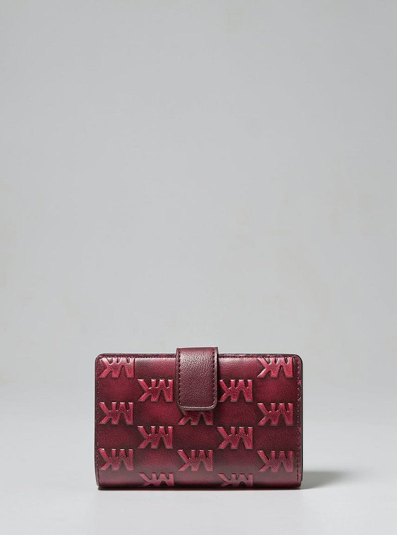 Michael Kors Jet Set Travel Medium Logo Embossed Wallet,35F6STVF6Y