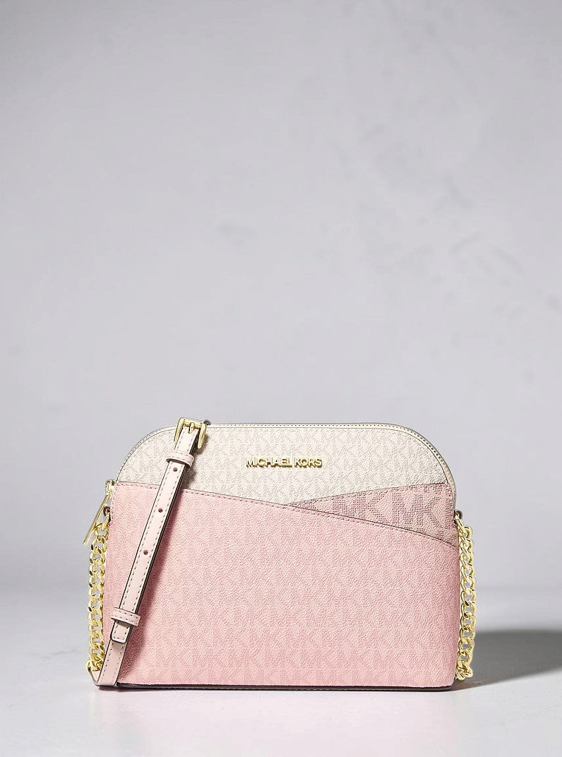MICHAEL KORS Jet Set Travel Medium Color-Block Signature Logo Crossbody Bag,35S5GTVC6B