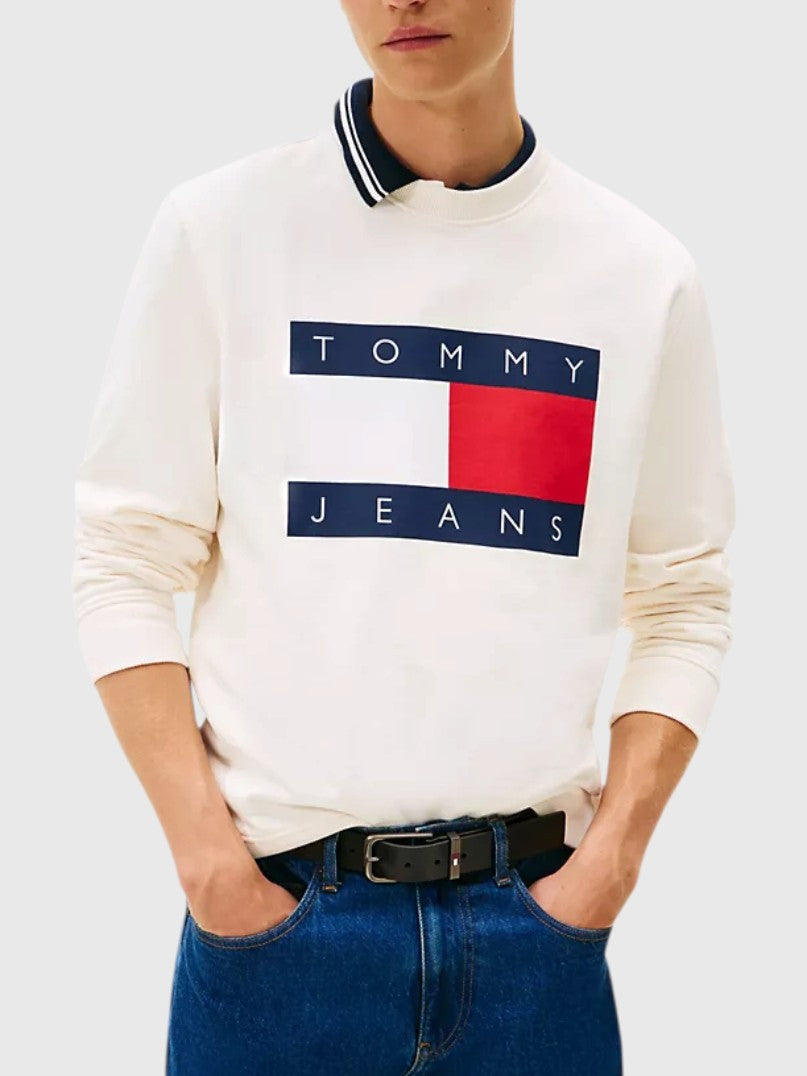 TOMMY HILFIGER Jeans Big Flag Logo Sweatshirt,DM22643-MBM