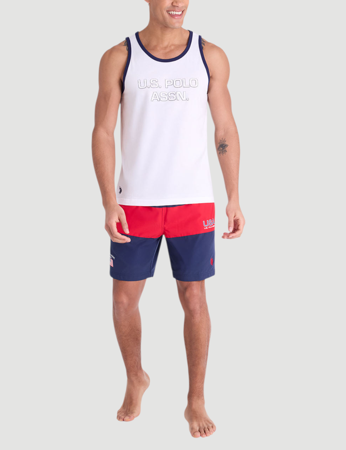 USA COLORBLOCK SWIM SHORTS