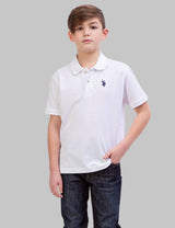 BOYS SOLID PIQUE POLO SHIRT