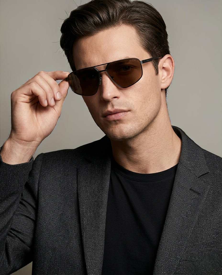 Guess  61mm Geometric Sunglasses