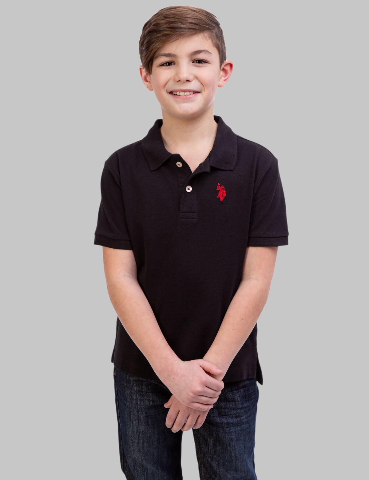 BOYS SOLID PIQUE POLO SHIRT