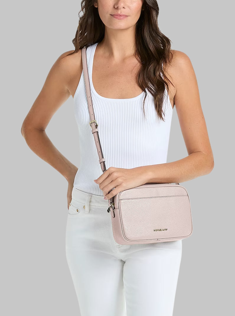 Jet Set Large Pebbled Leather Camera Crossbody Bag,35R6GTVC7L