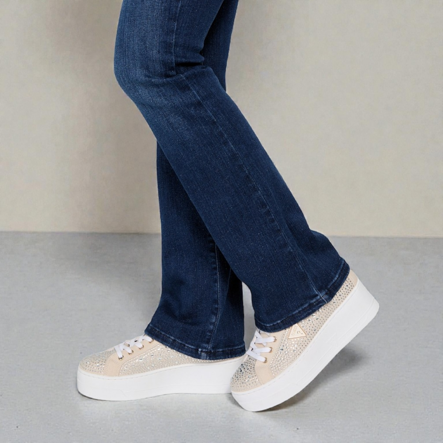 Sonly Rhinestone Platform Sneakers