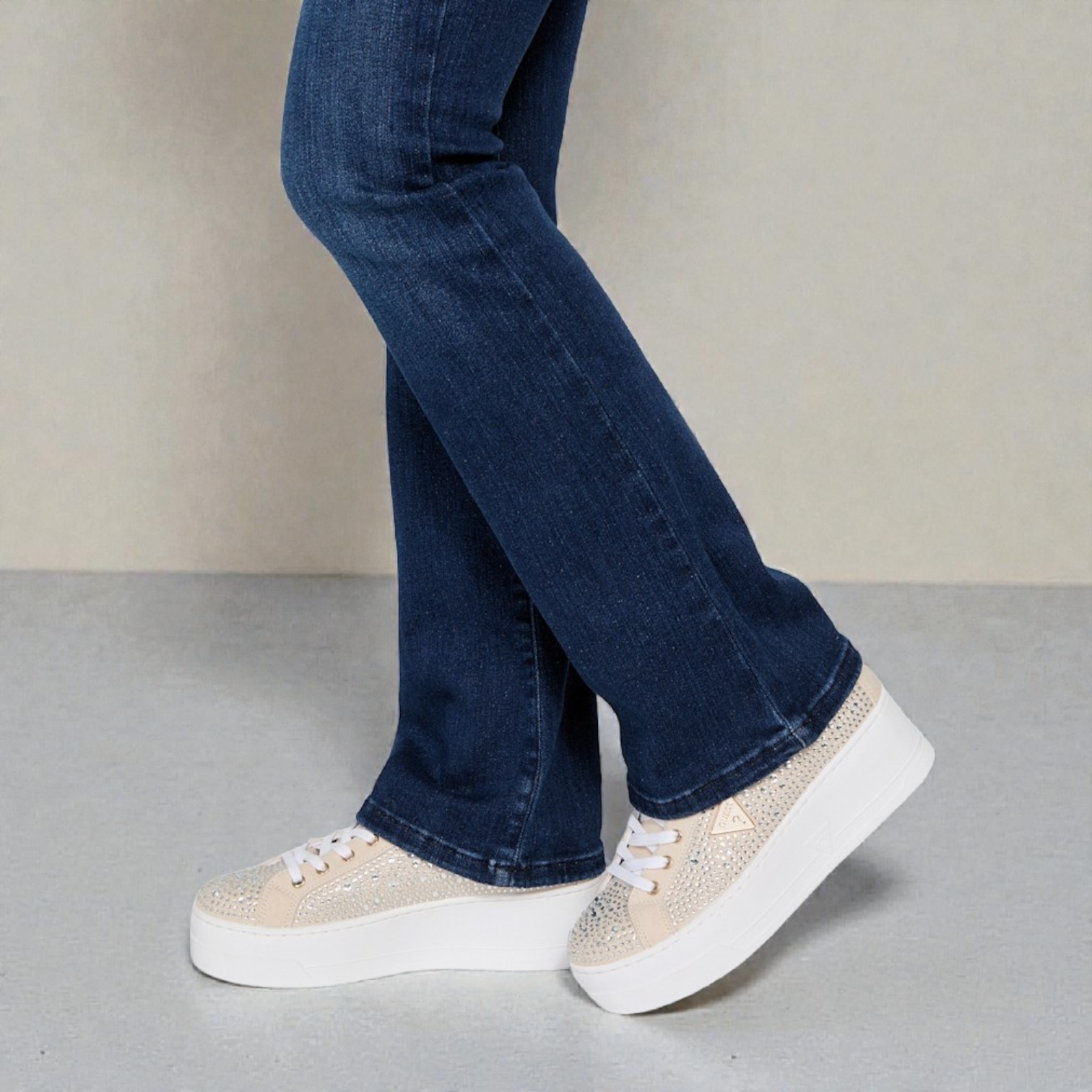 Sonly Rhinestone Platform Sneakers