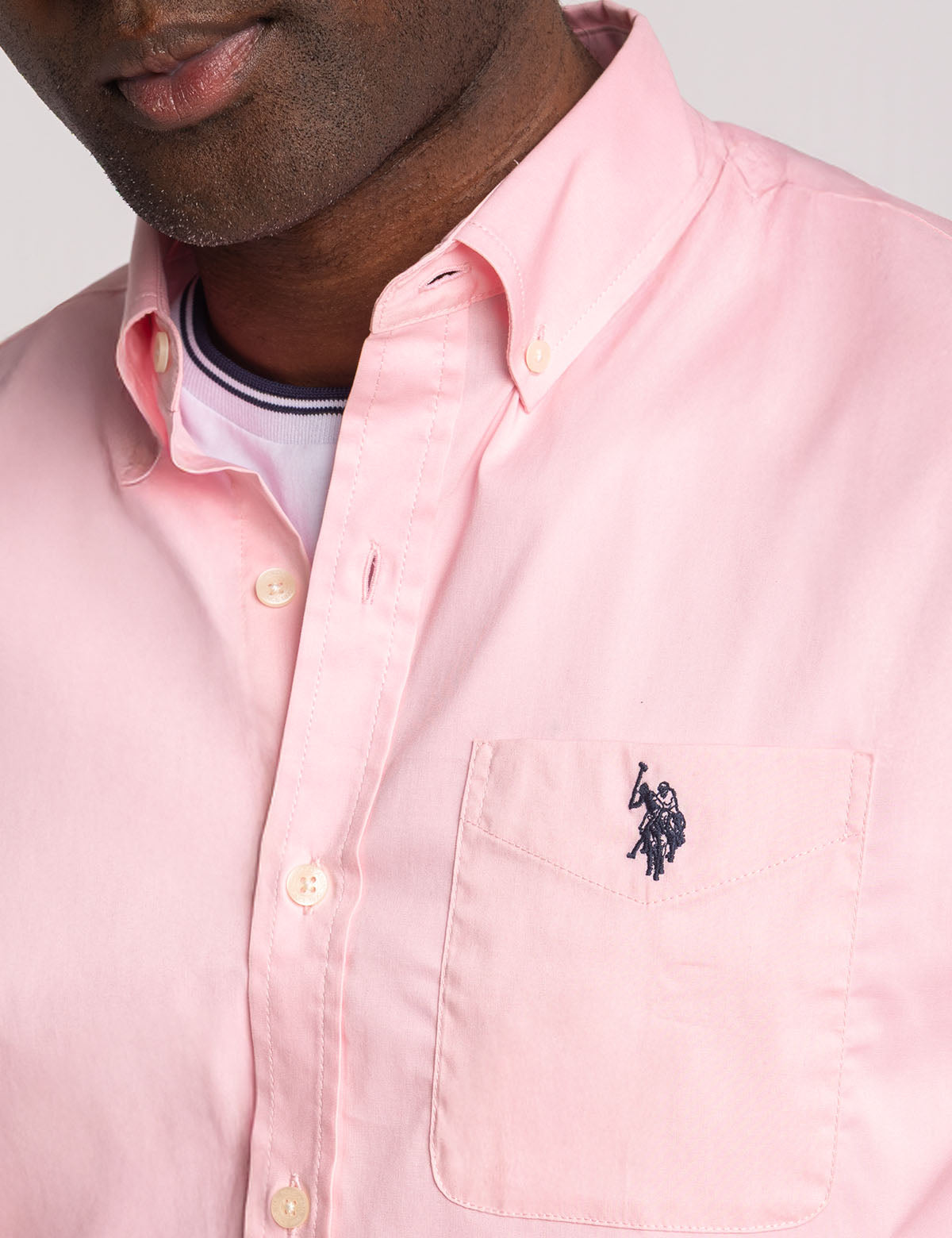 SOLID STRETCH POPLIN LONG SLEEVE SHIRT Serial 11C251-VT00A