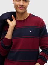 TOMMY HILFIGER Rugby Stripe Crewneck Sweater,XM07954-P61