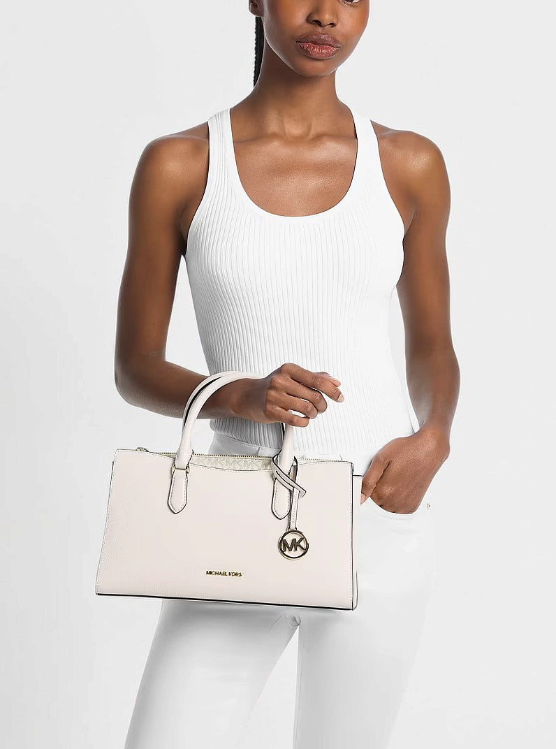 Michael Kors Arden  Signature Logo Top-Zip Satchel,35F6G4XS6S
