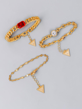 Immediate Guess Set of 3 Assorted Chain Bracelets