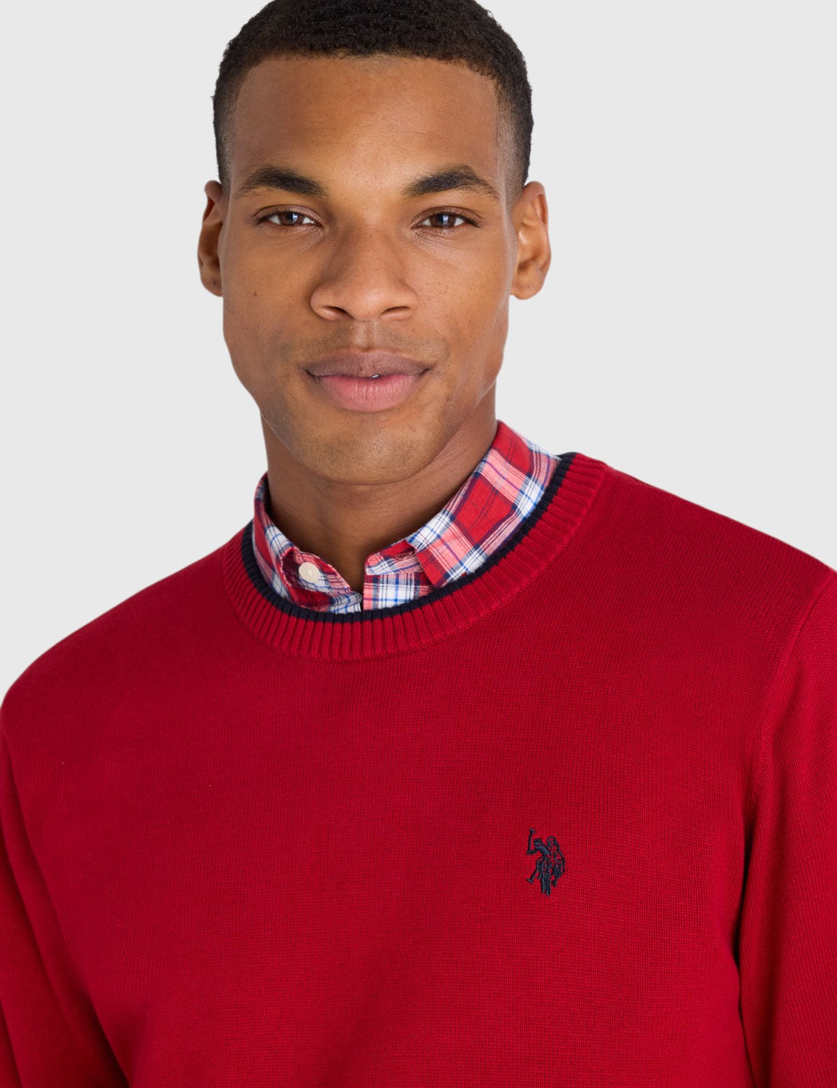 US.POLO.ASSN SOFT COTTON JERSEY CREW NECK SWEATER,USUF6S5243-0000A