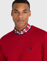 US.POLO.ASSN SOFT COTTON JERSEY CREW NECK SWEATER,USUF6S5243-0000A