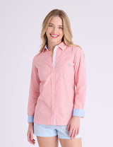 STRIPED POPLIN LONG SLEEVE SHIRT 214975-8900A
