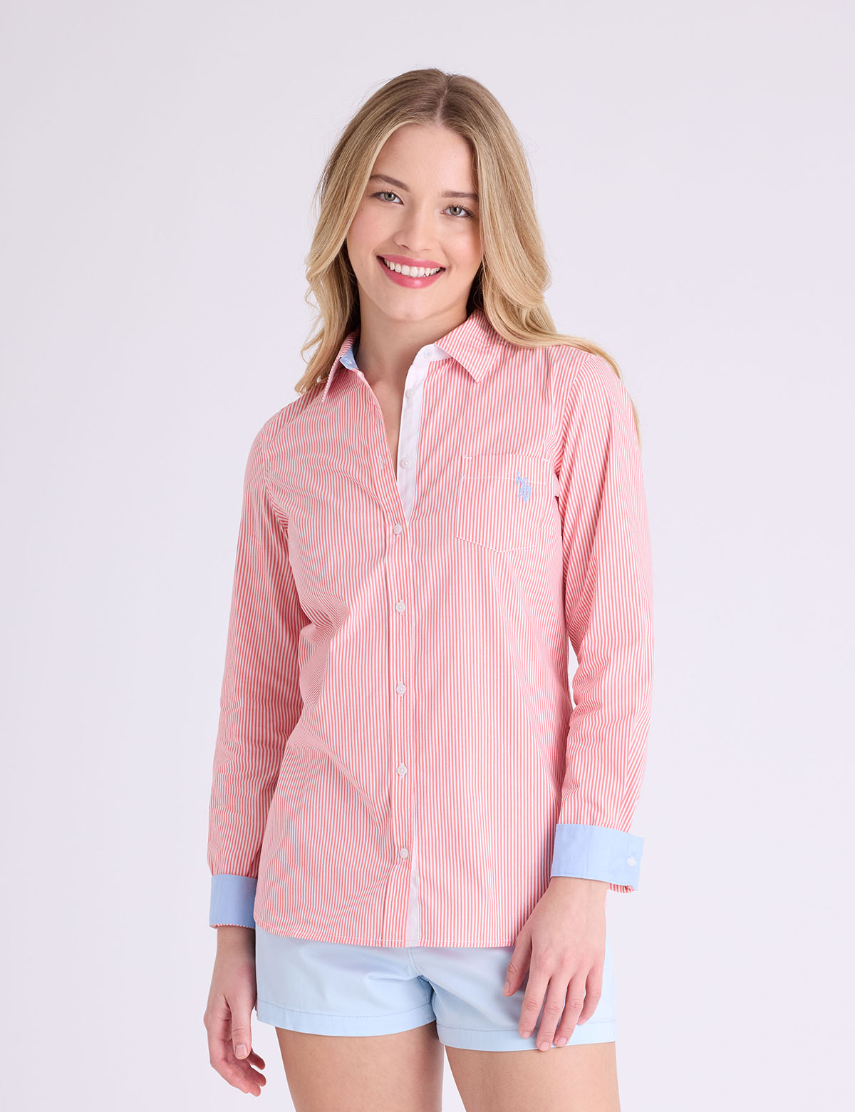 Immediate STRIPED POPLIN LONG SLEEVE SHIRT 214975-8900A