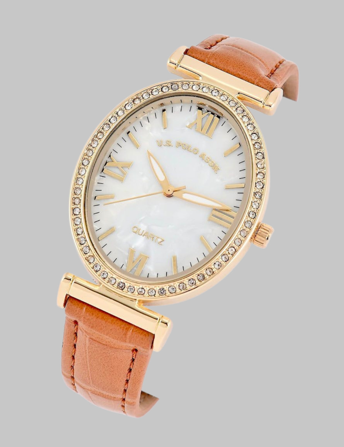 LADIES BROWN EMBOSSED STRAP WATCH،USC42106UO-0000A