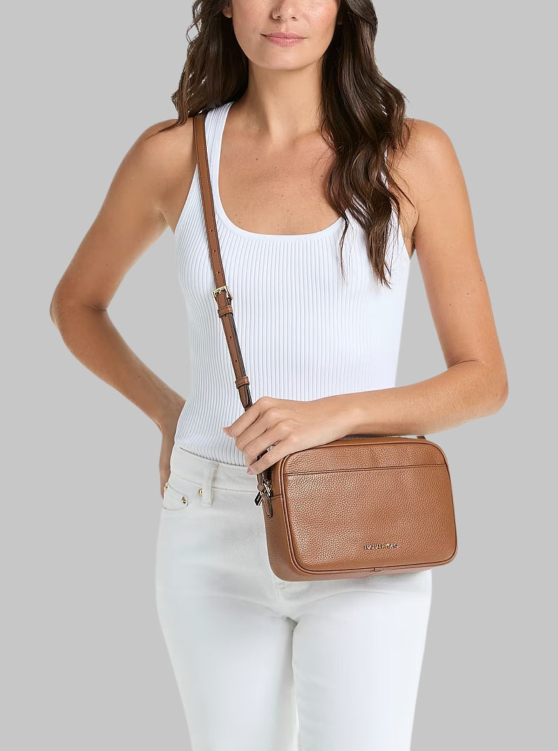 Jet Set Large Pebbled Leather Camera Crossbody Bag,35R6GTVC7L