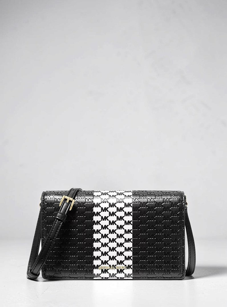 Michael Kors MICHAEL KORS
Jet Set Medium Logo Embossed Leather Crossbody Bag,32T4GJ6C6L