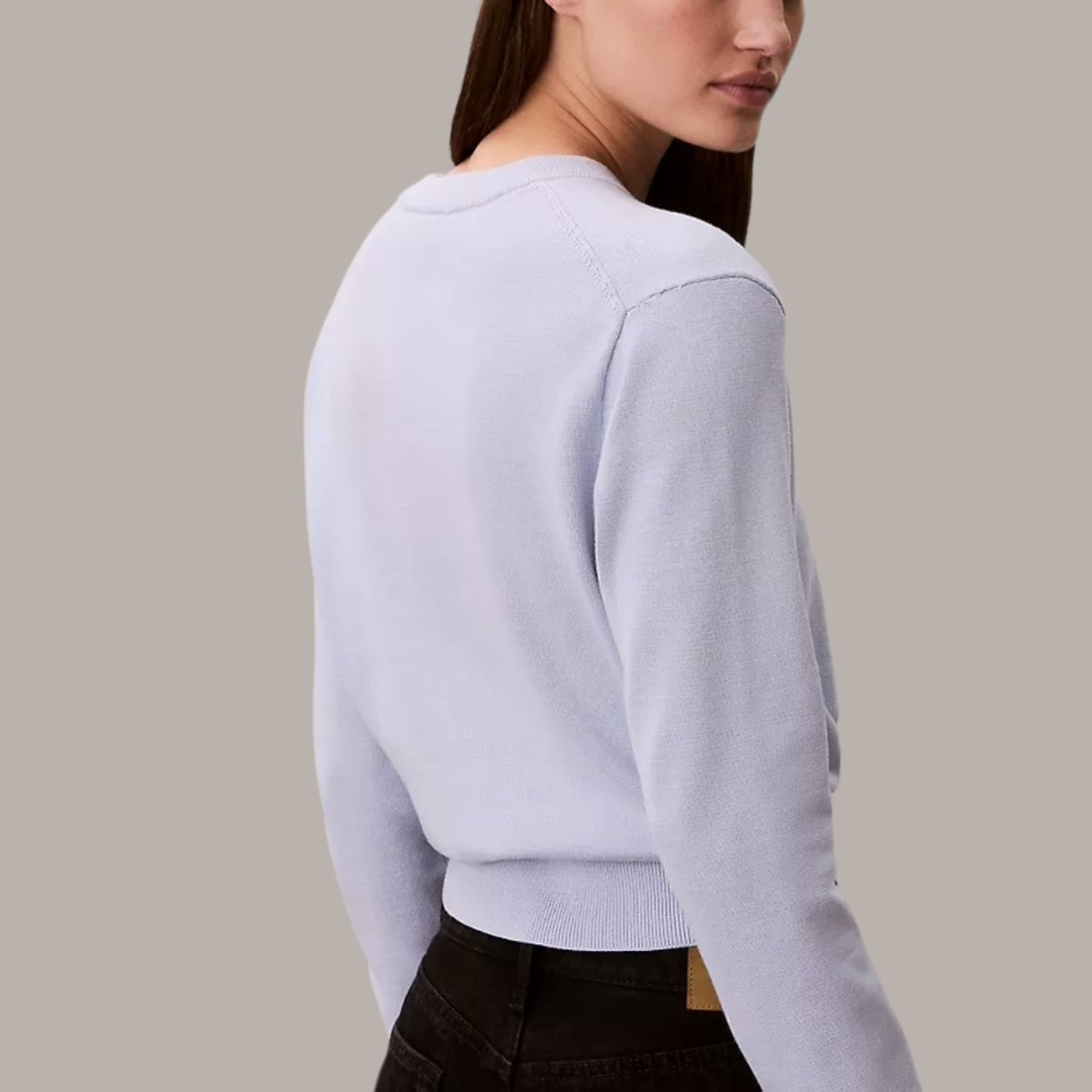 Smooth Cotton Chenille Monogram Sweater