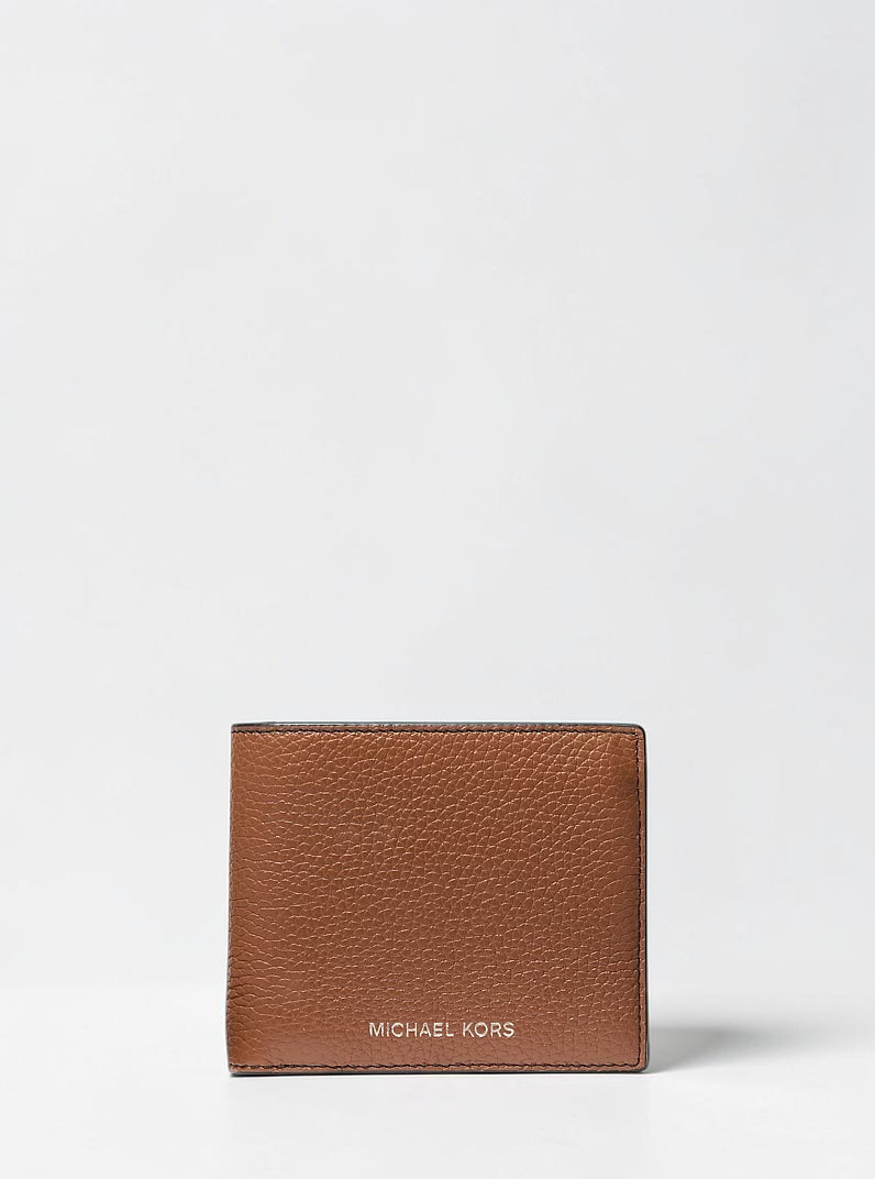 Michael Kors Cooper Pebbled Leather Billfold Wallet With Coin Pouch,36T4LCOF3L