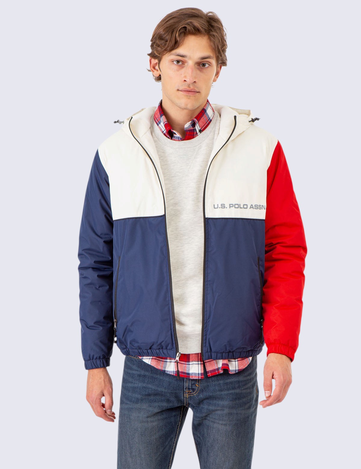 US.POLO.ASSN COLORBLOCK AMERICANA WINDBREAKER,109495-P200A