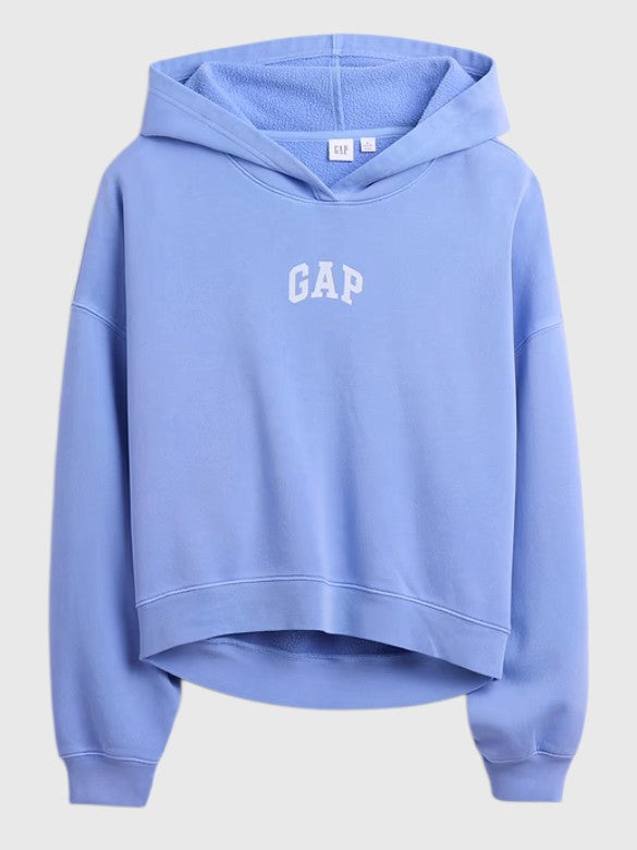 GAP Relaxed Gap Mini-Logo Cropped Hoodie, 430551