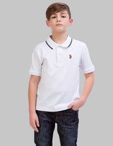 BOYS SOLID INTERLOCK POLO SHIRT